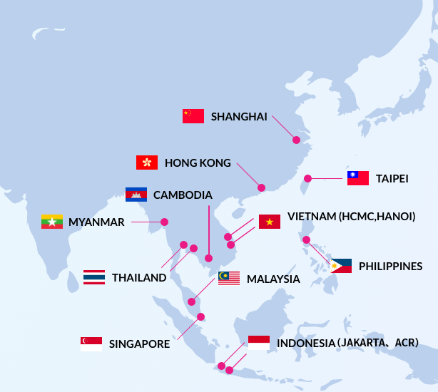 海外事業の地図
